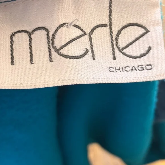 Turquoise Wool sleeved cape jacket - Picture 10 of 13